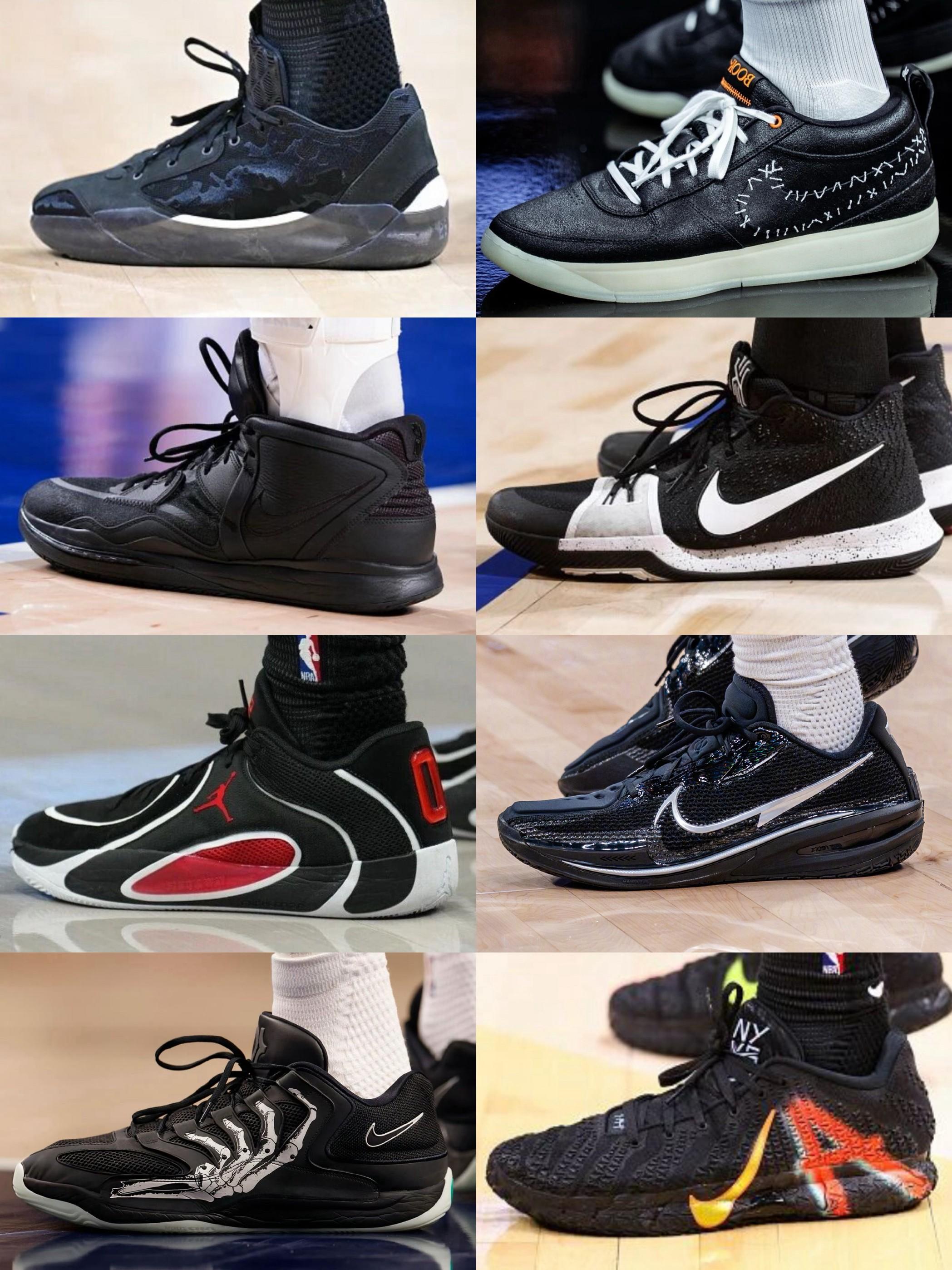 黑色篮球鞋合集|NBA球员上脚